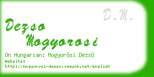 dezso mogyorosi business card